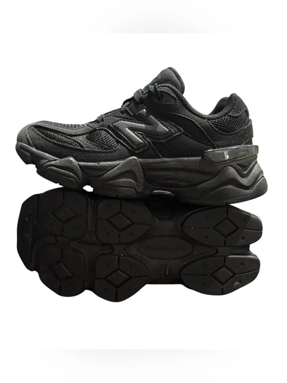 New Balance 9060 Triple Black Preschool Kids Shoes PC9060BB Size 11